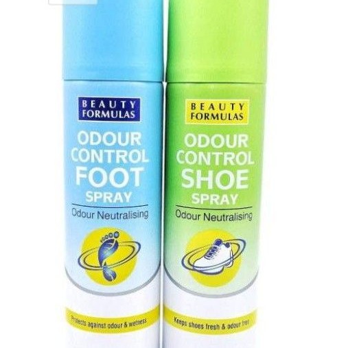 Beauty Formulas Odour Control Shoe Spray & Foot Spray, 150ml Cans