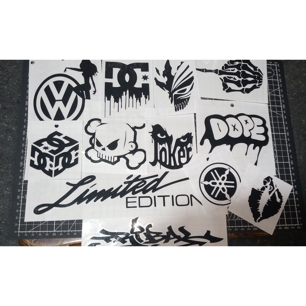 vinyl sticker cut out different design Car Decals & Stickers Shopee