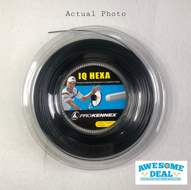 Strings Sporting Goods ProKennex IQ Hexa 200m 17 gauge tennis string reel