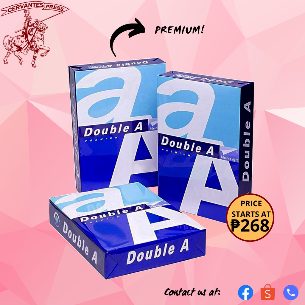 DOUBLE A 80 GSM BOND PAPER Shopee Philippines