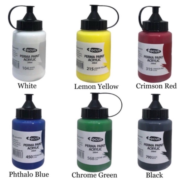 Berkeley and Focus Perma Acrylic White Paint 250ml Shopee Philippines