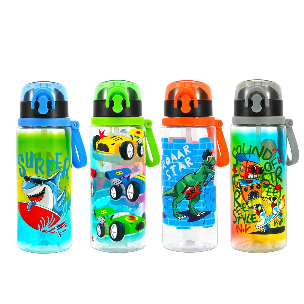 23oz/ 680ml kid bottle water bottle kids bottle with straw bottle bpa free plastic water bottle