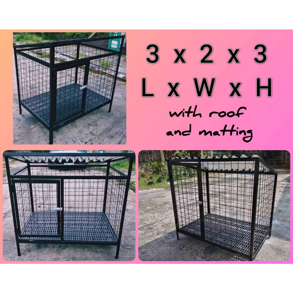 Dog Cage 3x2x3 Outdoor with roof +&V Shopee Philippines