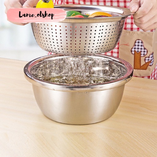Stainless Steel Mesh Strainer Fast Draining Rice Colander Drainer