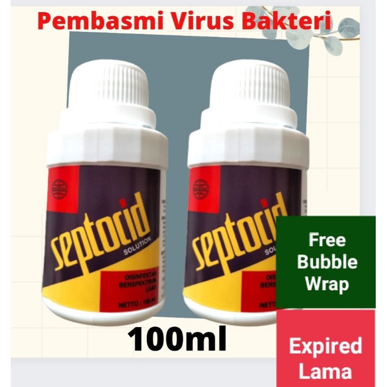 Septocid 100ml Antiseptic Povidone Iodin Disinfectant Antiseptic Virus