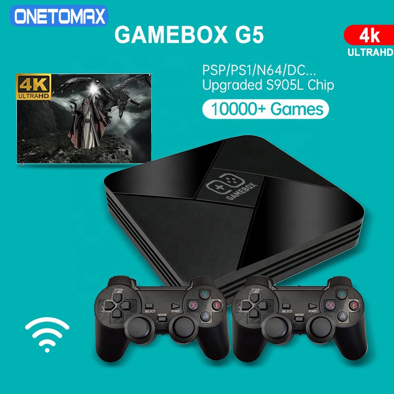 4K HD Video Game Console 2 in 1 Android TV Box + GAME BOX G5 10000