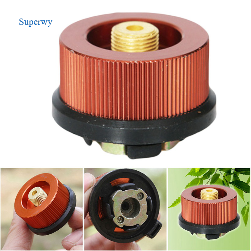 Superwy Hiking Camping Stove Burner Connector Propane Butane Gas