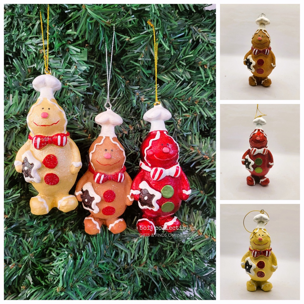 Chef Gingerbread Cookies Christmas Tree Ornaments Resin Height 5