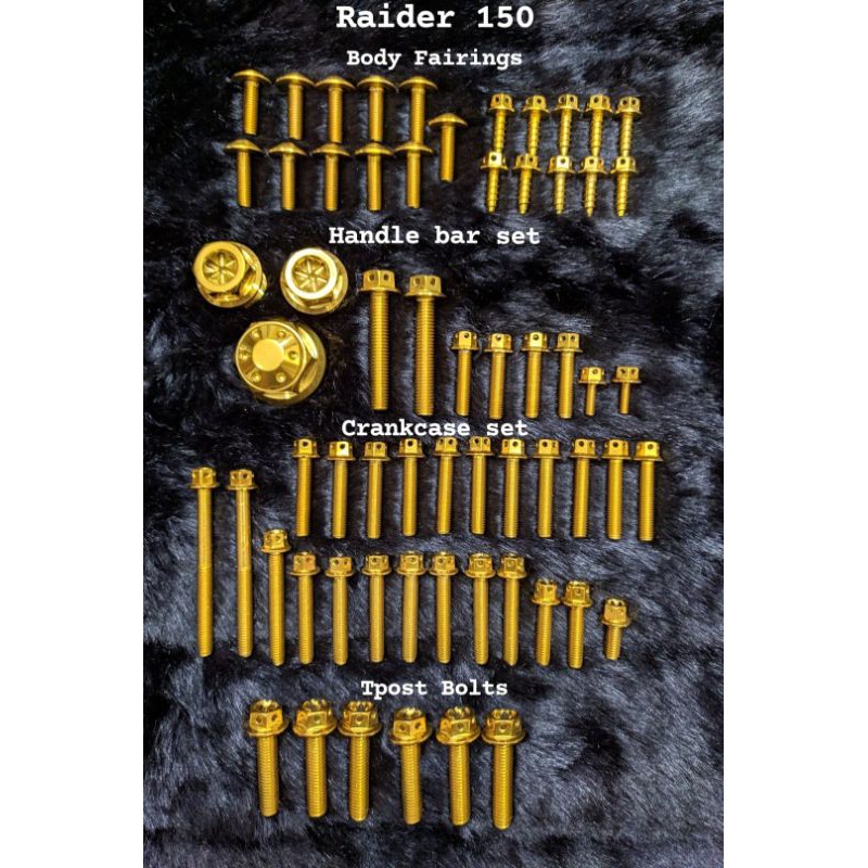 HENG Gold Bolts Full Set for R150 Carb Type Shopee Philippines