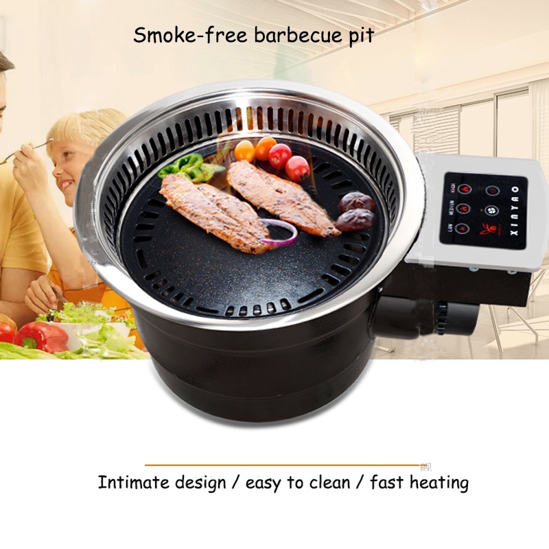 Commercial Electric Grill Barbecue Korean Griddle Smokefree Electrical