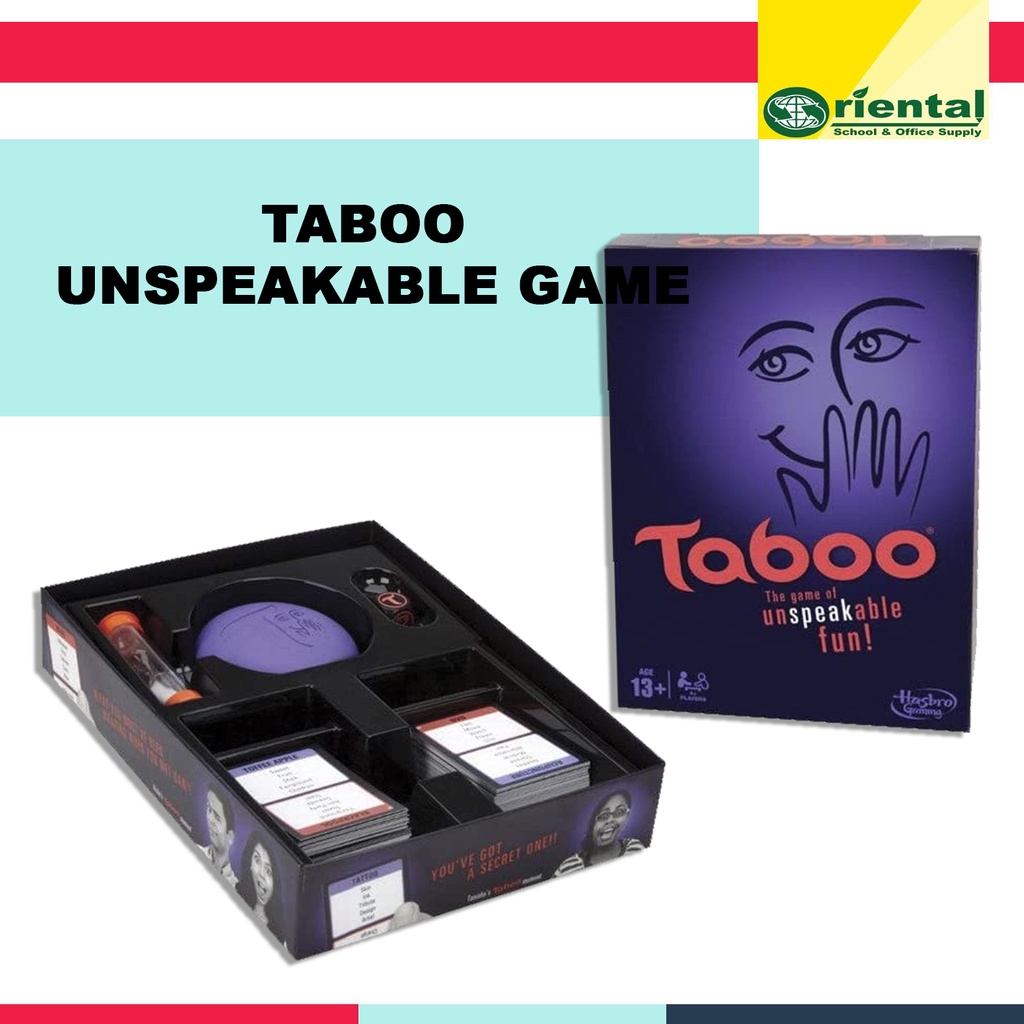 Taboo Unspeakable Fun Board Game for Adults or Teens Recreational Boardgames Complete Set