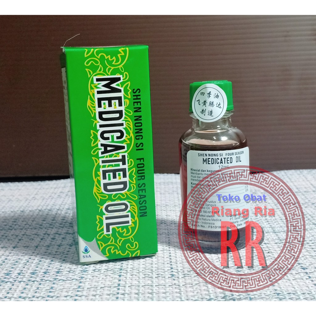 Four Season Medicated Oil 12ml with Menthol and Peppermint for Health