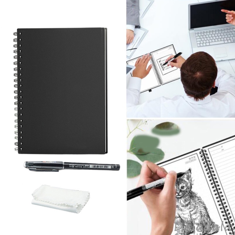 Waterproof Smart Reusable Notebook Planner with Pen Erasable Notebook