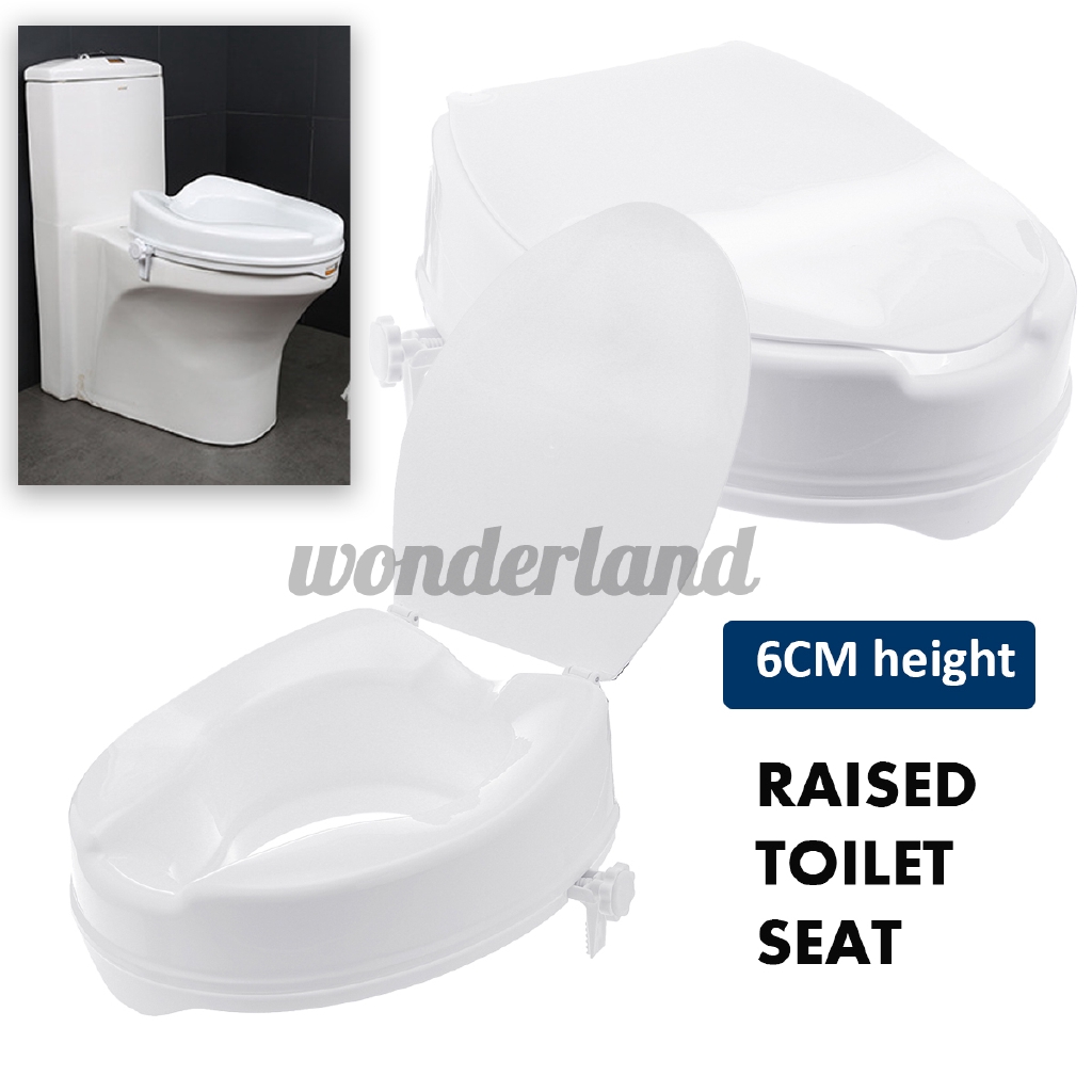 4 Inch Raised Toilet Seat Elevated Portable White Safety Disability
