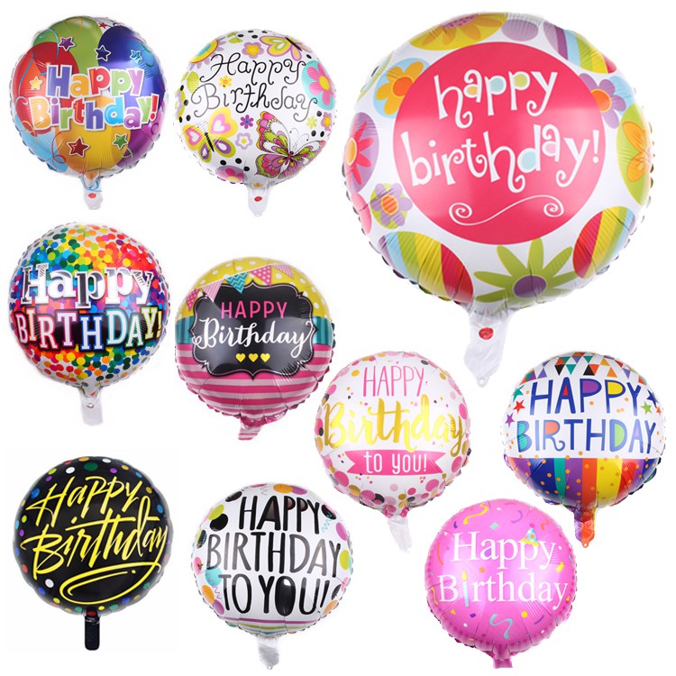 Happy Birthday Balloon Round Air Foil Balloon Kids Birthday Party