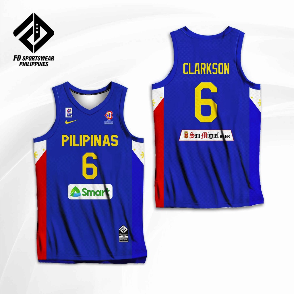Jordan Clarkson 6 Team Philippines Basketball Jerseys Sewn Pilipinas