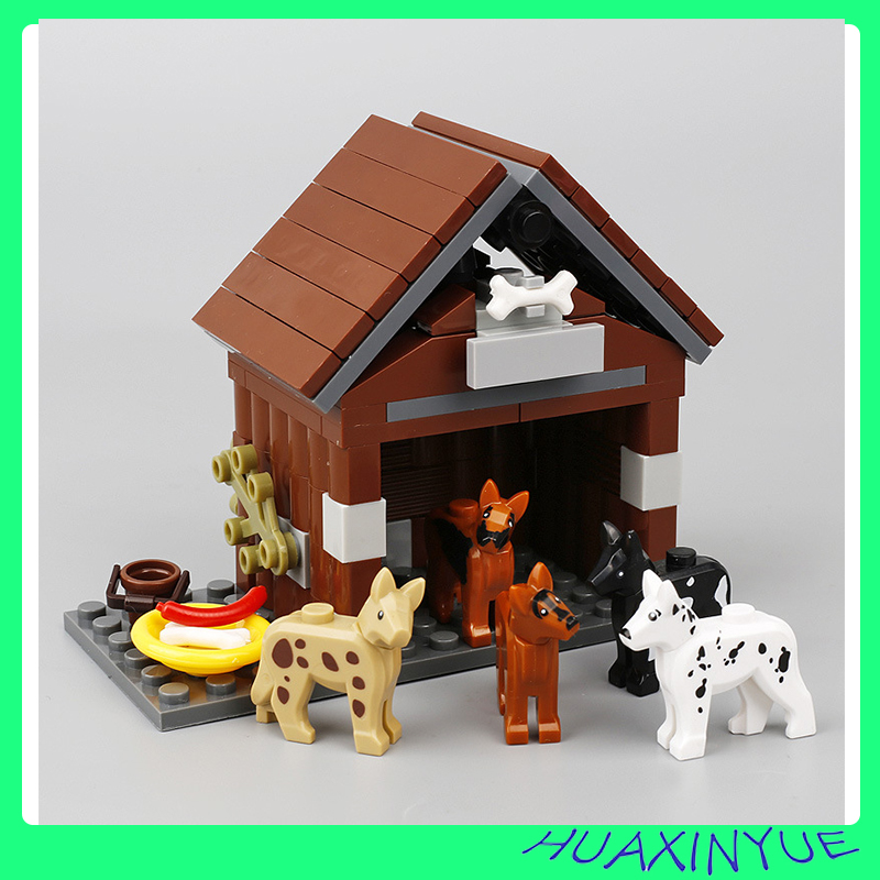 Duplo Compatible Lego City Building Blocks Animals Pet Dog House Farm