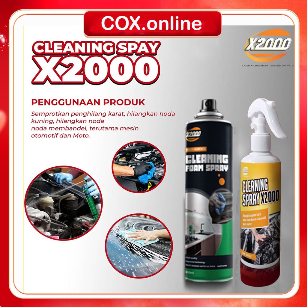 Cleaning spray X2000, Foam Cleaner X2000 Car Interior Cleaning, Multi