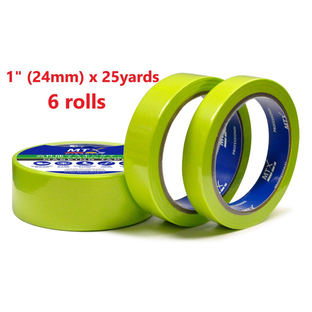 Microtex 1" (24MM) HP Masking Tape 25yards x 6rolls (Washi Tape,Painter