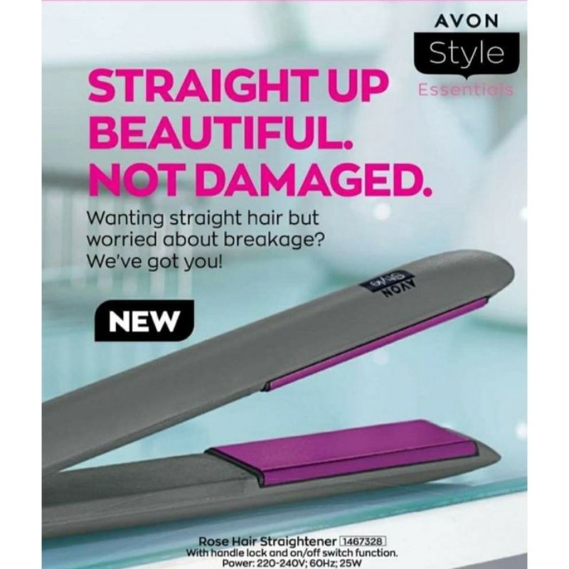 AVON Rose Hair Straightener (Avon Style Essentials) Shopee Philippines