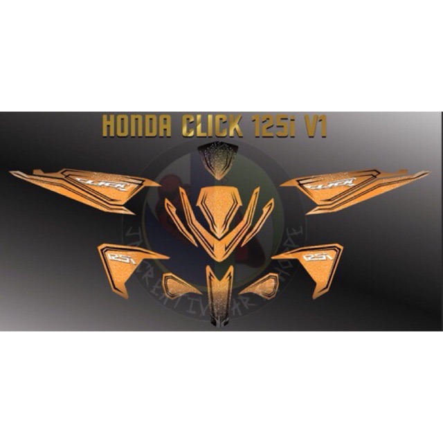 MOTORCYCLE DECALS HONDA CLICK 125i / 150i VERSION 1 WITH FREE MINI