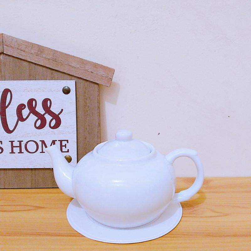 180mL MICROWAVABLE JAPANESE WHITE TEAPOT PORCELAIN TEA POT Shopee