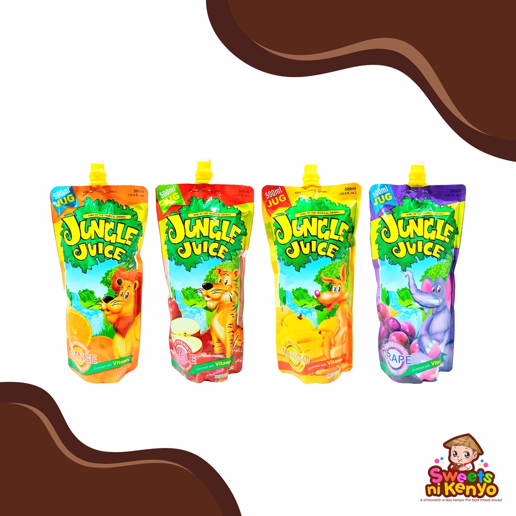 Jungle Juice Drink Orange / Mango / Grapes / Apple Flavor 500ml Shopee Philippines