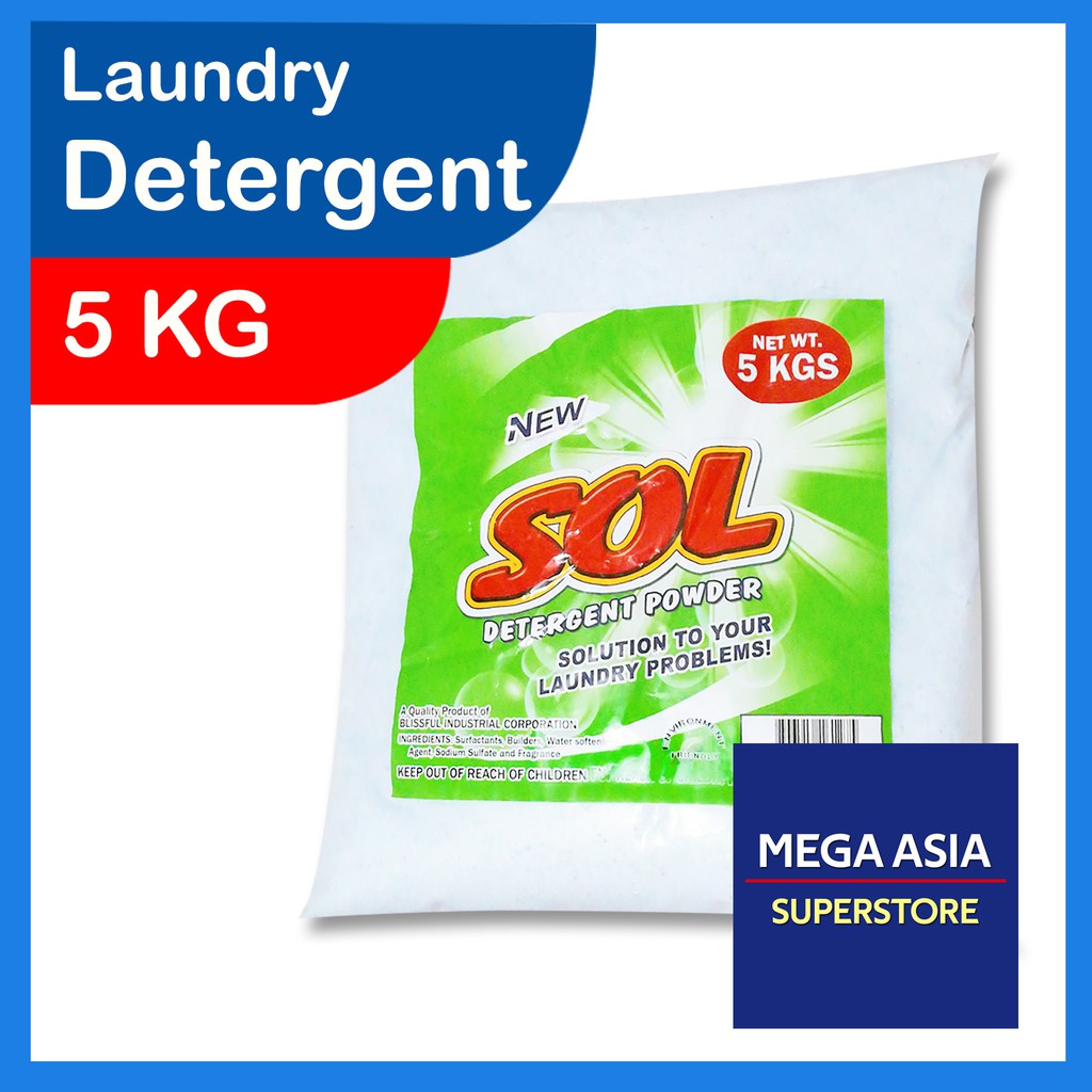Mega Asia Sol Laundry Detergent Powder Fresh Scent (5kg) Shopee Philippines