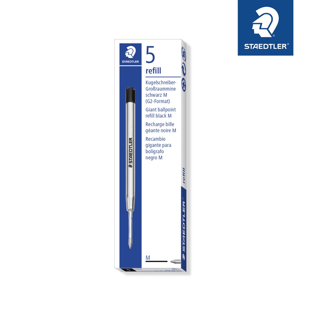 Staedtler Ballpoint Refill G2 format Black M (1 PC ONLY) 458 M9