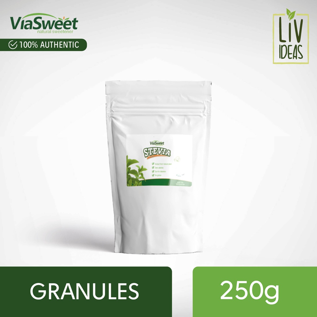 ViaSweet Stevia Erythritol Blend Granules 250g (Keto Diet Friendly, Non