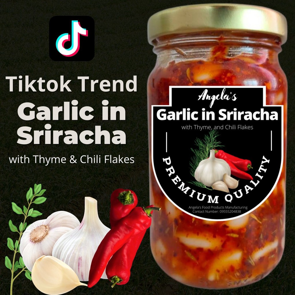 Pickled Garlic with Sriracha Ilocos Garlic Native Garlic All Natural