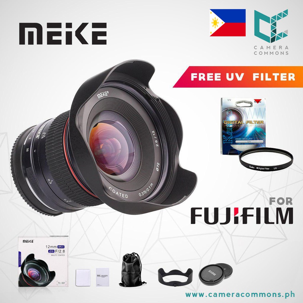 Meike 12mm F/2.8 Ultra Wide Angle Manual Focus Prime Lens for Fujifilm