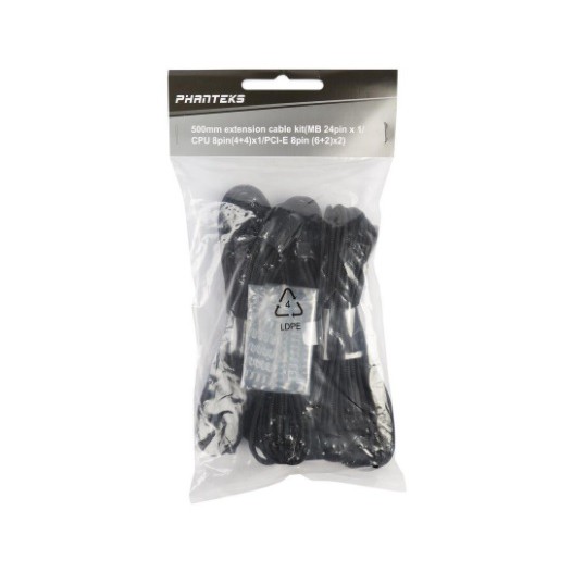 Phanteks 500mm Sleeve Cable Extension Black PHCBCMBO_BK Shopee