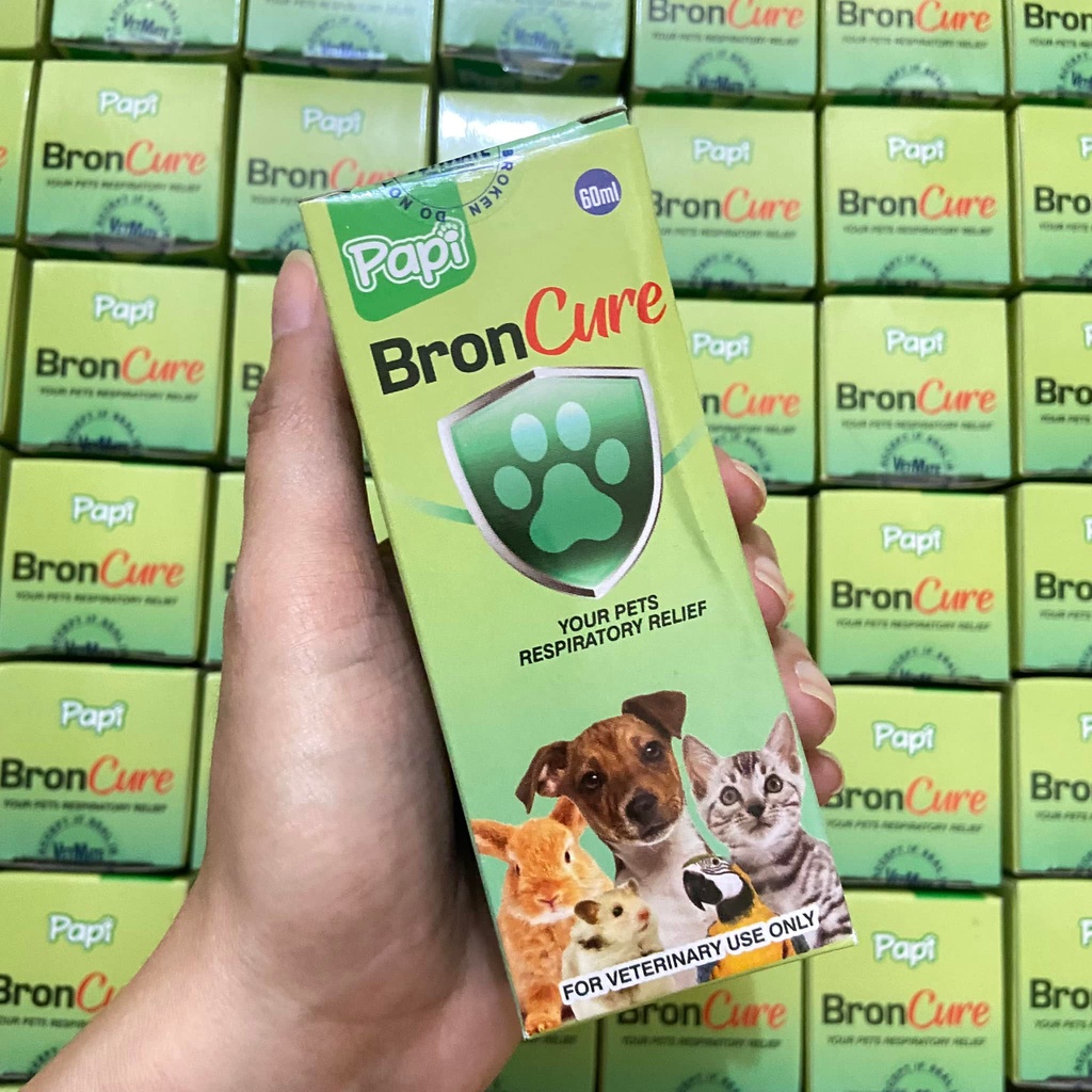 NEW Papi Broncure, Natural Antibiotic For Respiratory Infection in Pets 60ML For Colds Sipon ng