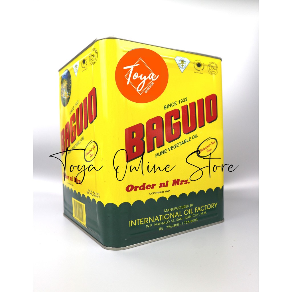 Baguio Vegetable Cooking Oil in Can 2 Gallon Shopee Philippines
