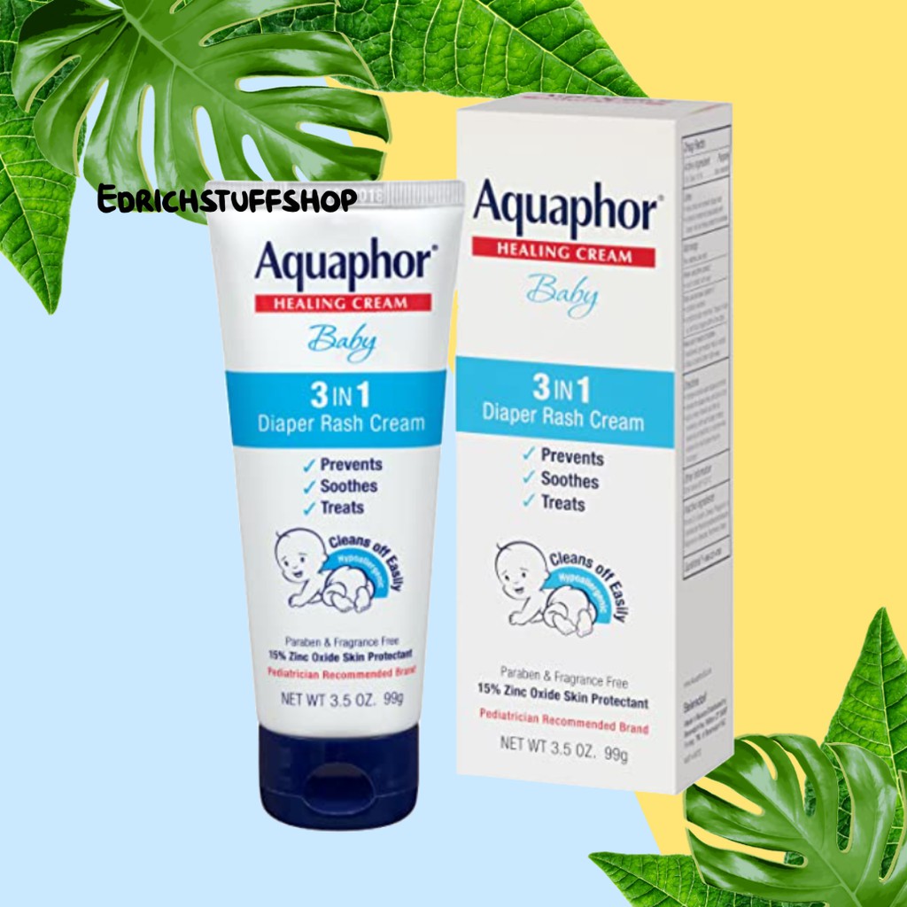 Aquaphor Baby 3 in 1 Diaper Rash Cream Prevents, Soothes and Treats