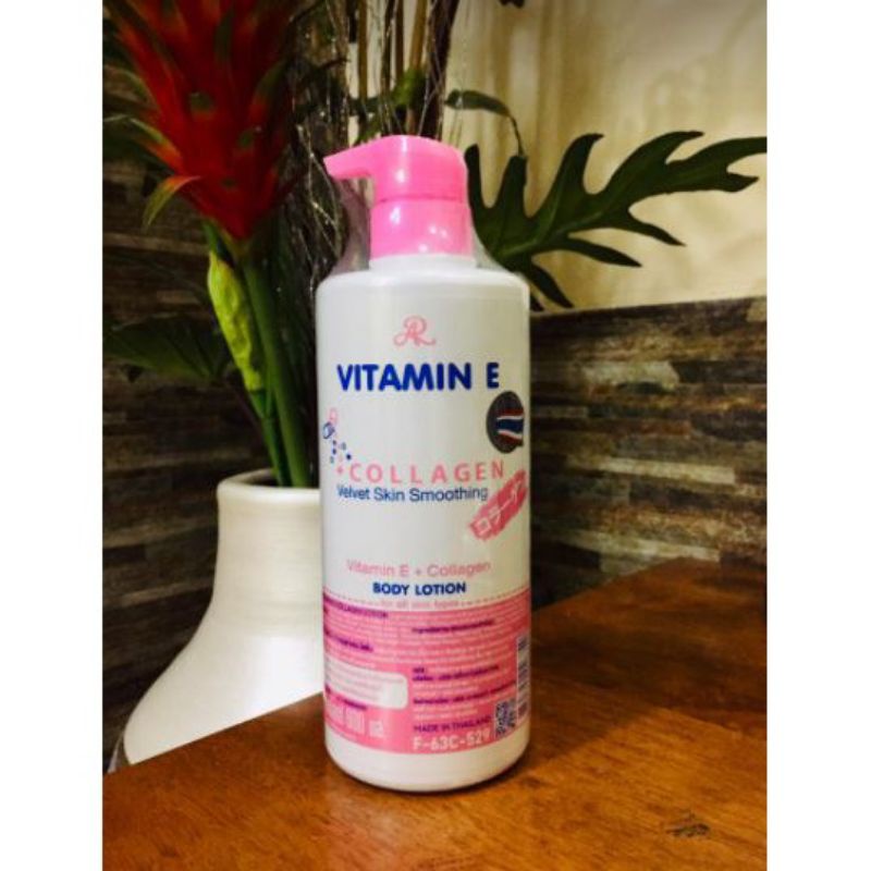 AR Vitamin E Collagen Velvet Skin Smoothing Body Lotion 600 ML Shopee