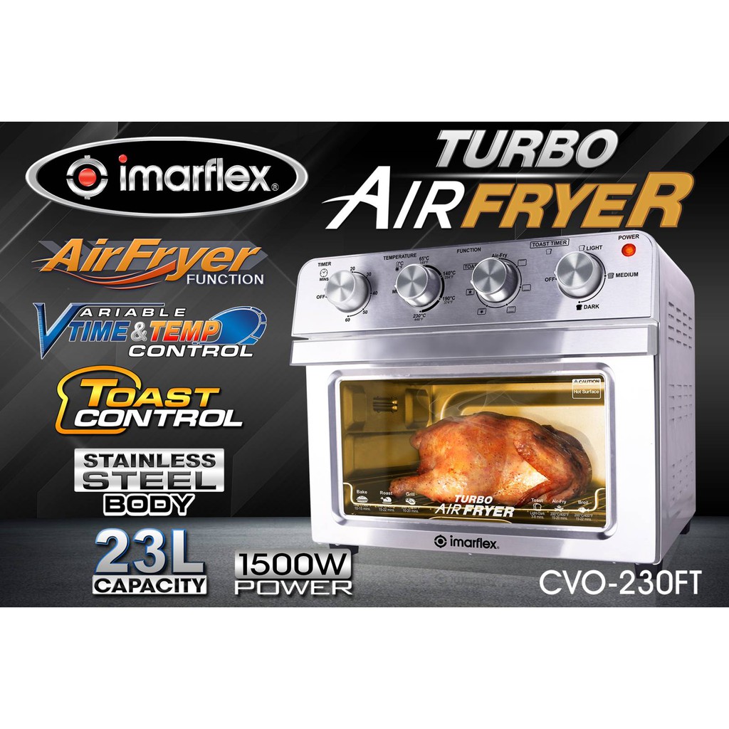 Imarflex air fryer Turbo Air Fryer CVO230FT (LIFETIME SERVICE WARRANTY