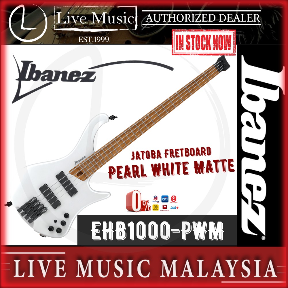Ibanez Bass EHB1000 5String Headless Bass Guitar Pearl
