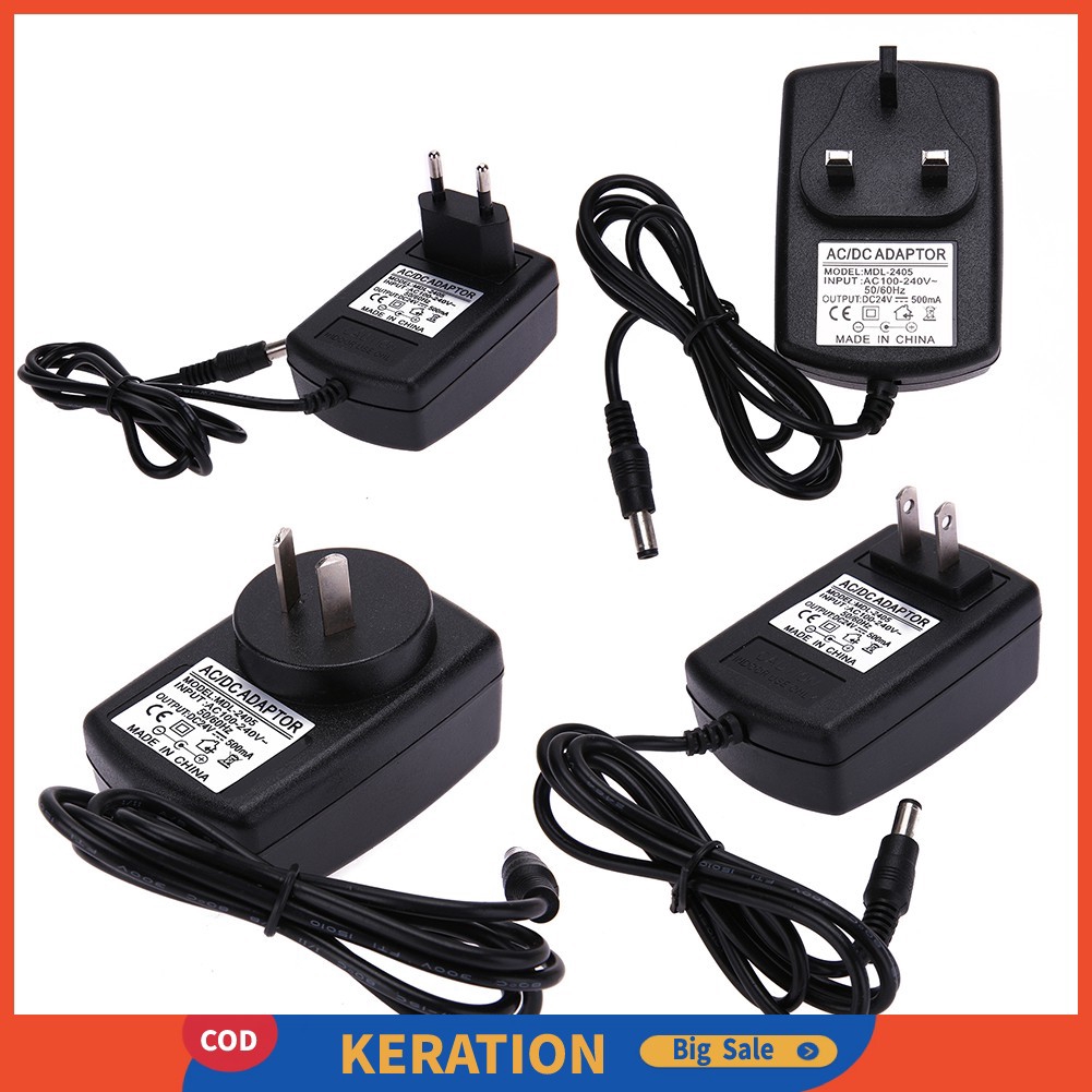 AC to DC 24V 0.5A Adapter Converter Power Supply Adapter Charger 5.5*2.