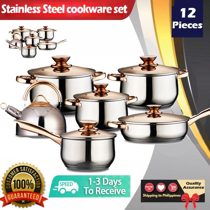 12 Pcs Cookware Set Kitchenware Set Cookware Cook Ware Set Original non
