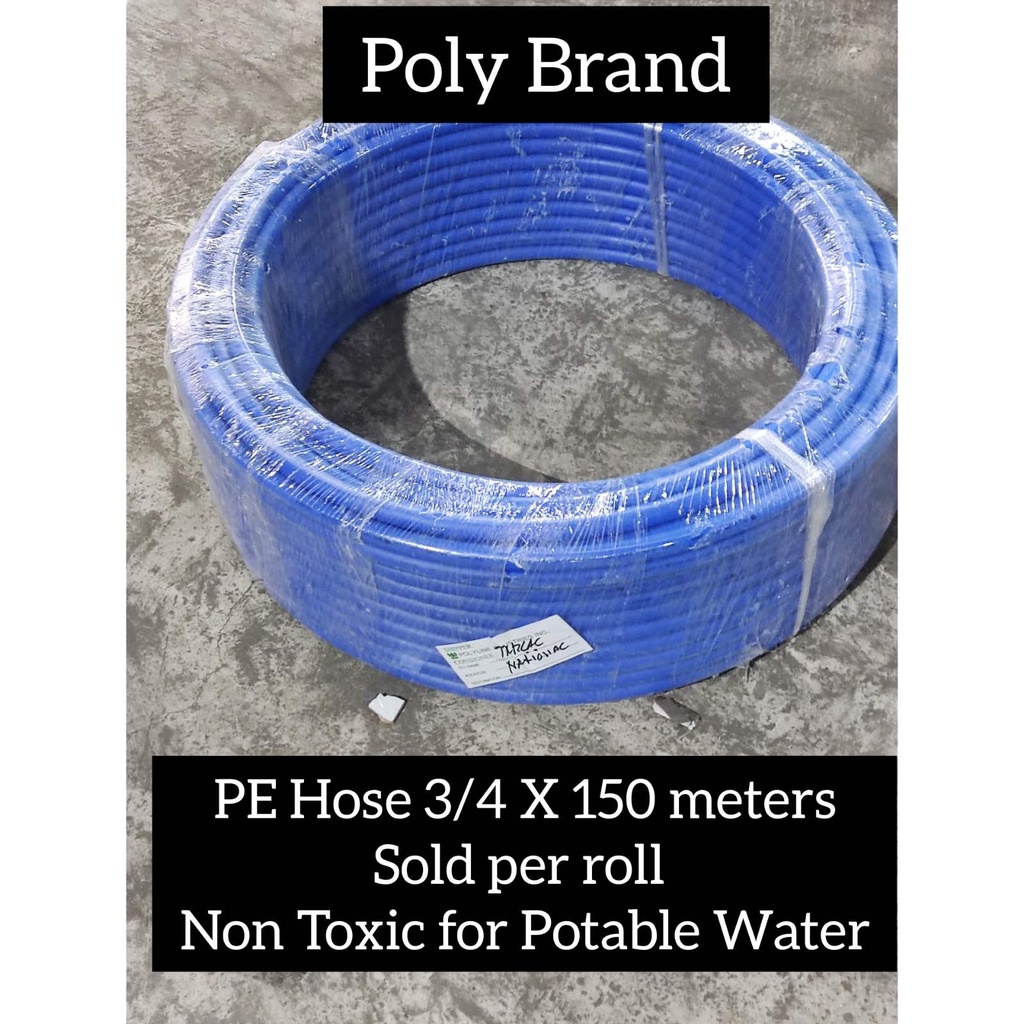 Hose HDPE Pipes Heavy Duty Poly Pipe Sold per Roll 3/4" x 150 meters PE