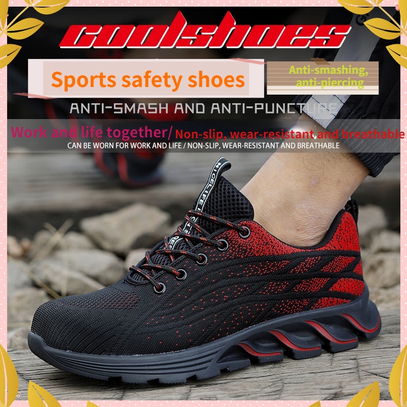 Safety shoes, Kevlar steel toe nonslip leisure sports safety boots
