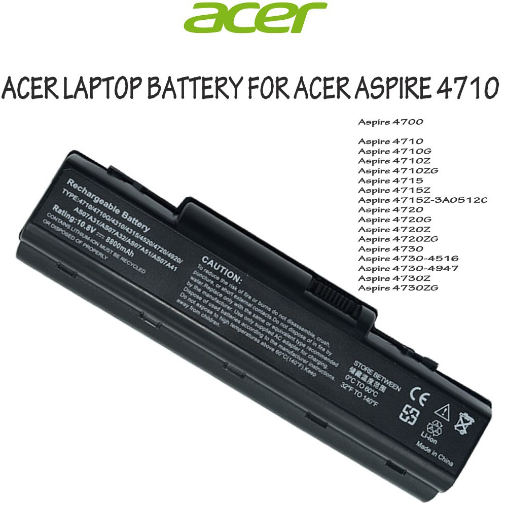 ORIGINAL ACER LAPTOP BATTERY FOR ACER ASPIRE 4710/ 4710G / 4300 / 4720