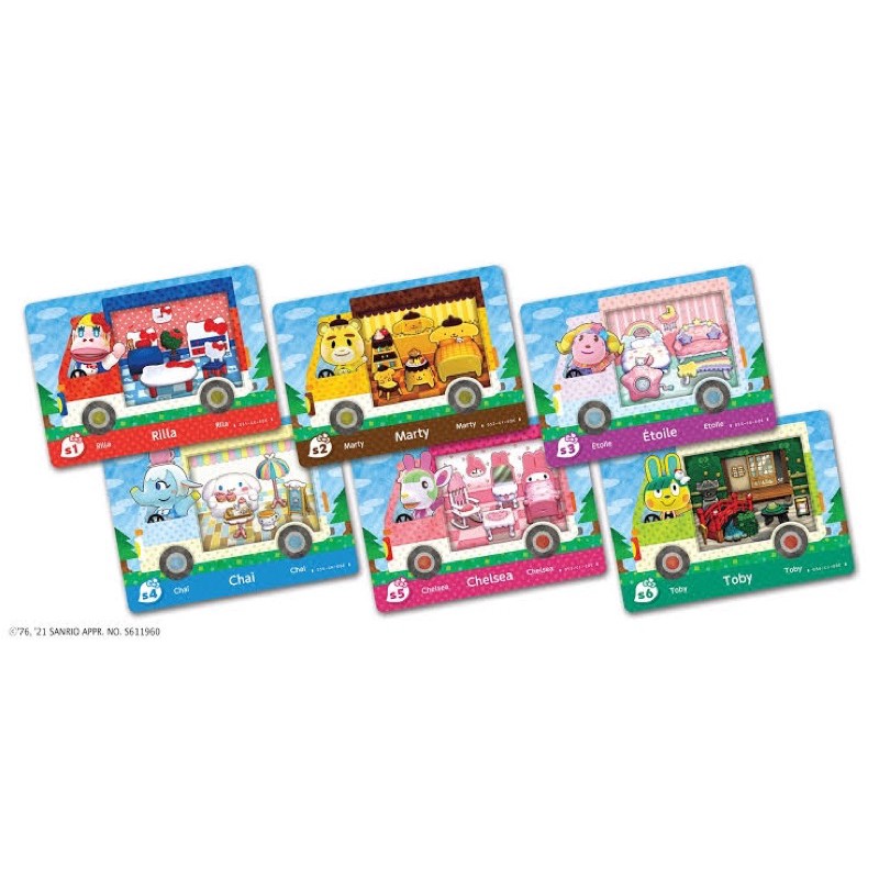 Animal Crossing X Sanrio Amiibo Cards and Coins with Case and Sticker
