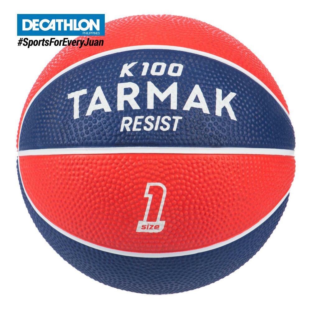 Decathlon Tarmak Mini B Kids' Basketball Size 1 Age 4 below Blue Red