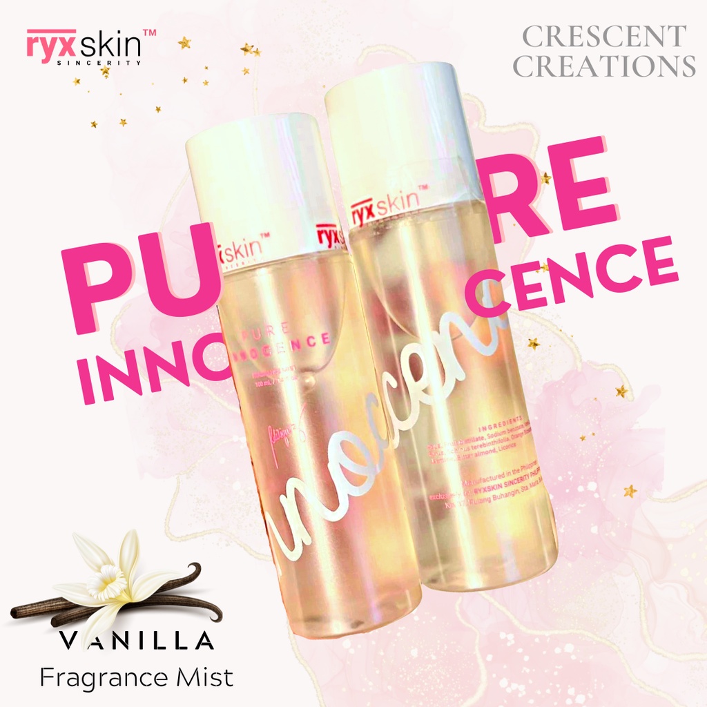 ryx skin ryxskin sincerity pure innocence fragrance mist vanilla scent