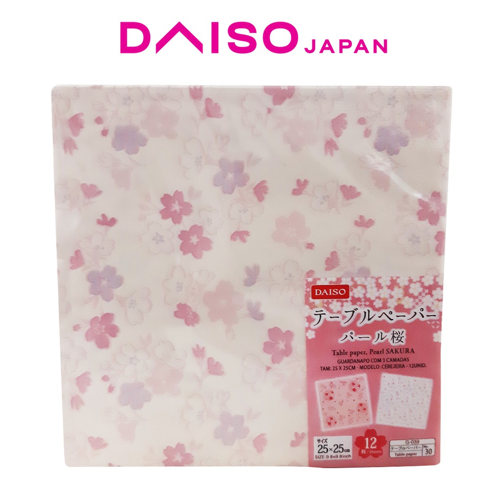 Daiso Cherry Blossom Table Napkin 25 Sheets Shopee Philippines