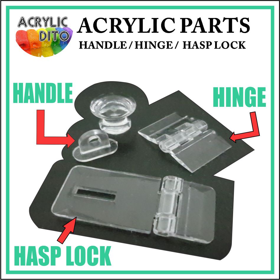 Clear Acrylic Hinge Lock Handle Hasp Lock Folding Lock Concealed hinges