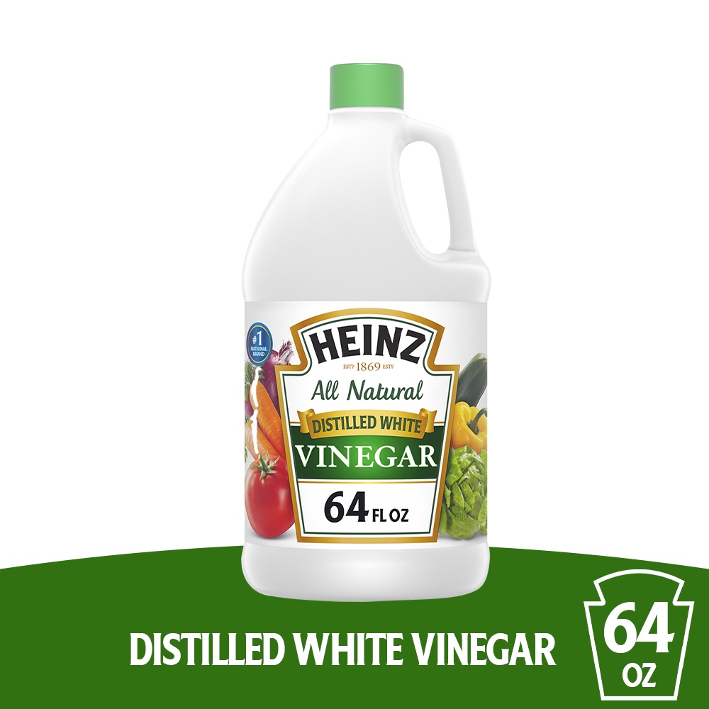 Heinz Distilled White Vinegar 64oz Bottle Condiments All Natural